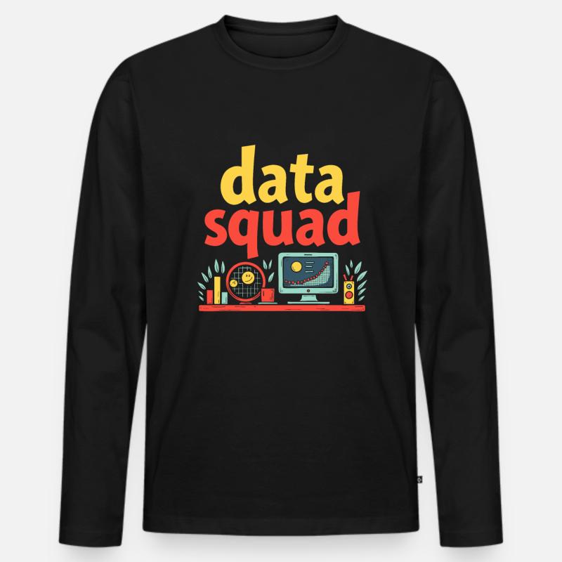 Data Science Data Analyst Kader - Männer Premium Bio Langarmshirt - Schwarz