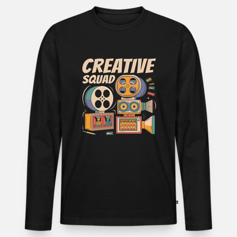 Art Director Kader - Männer Premium Bio Langarmshirt - Schwarz