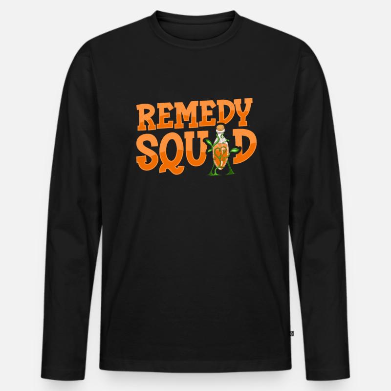 Homöopath Kader - Männer Premium Bio Langarmshirt - Schwarz