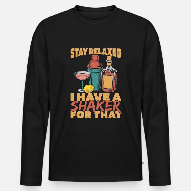 Barkeeper Bartender - Männer Premium Bio Langarmshirt - Schwarz