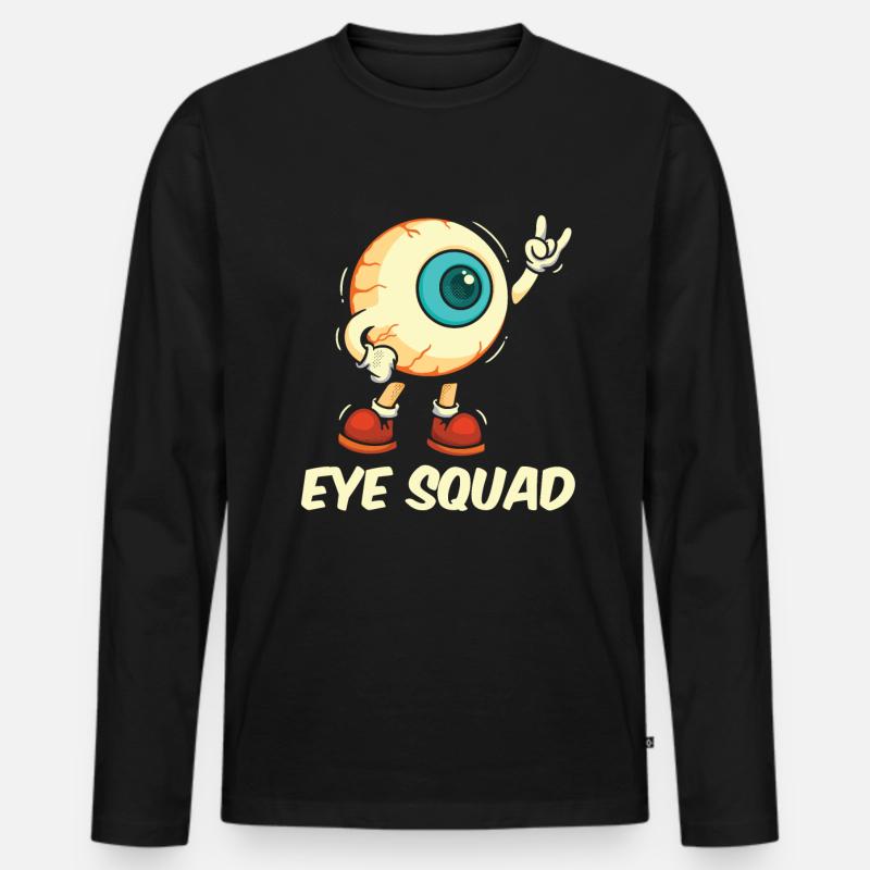 Augenarzt Kader - Männer Premium Bio Langarmshirt - Schwarz