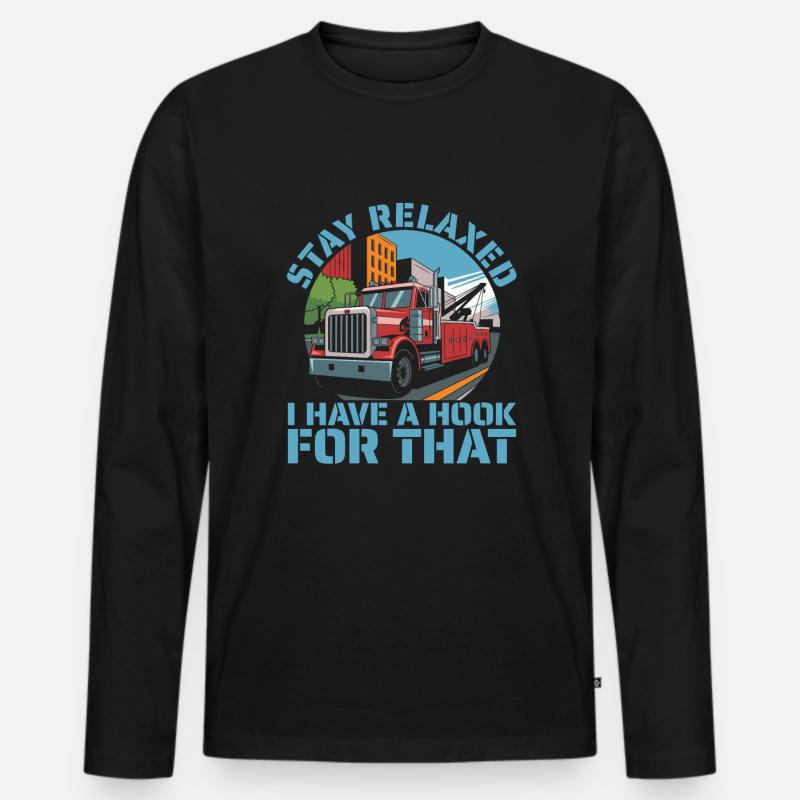 Abschleppdienst Abschlepper - Männer Premium Bio Langarmshirt - Schwarz