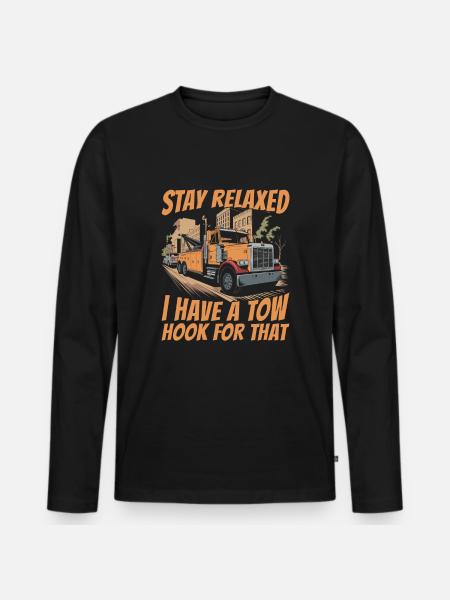Abschleppdienst Abschlepper - Männer Premium Bio Langarmshirt - Schwarz