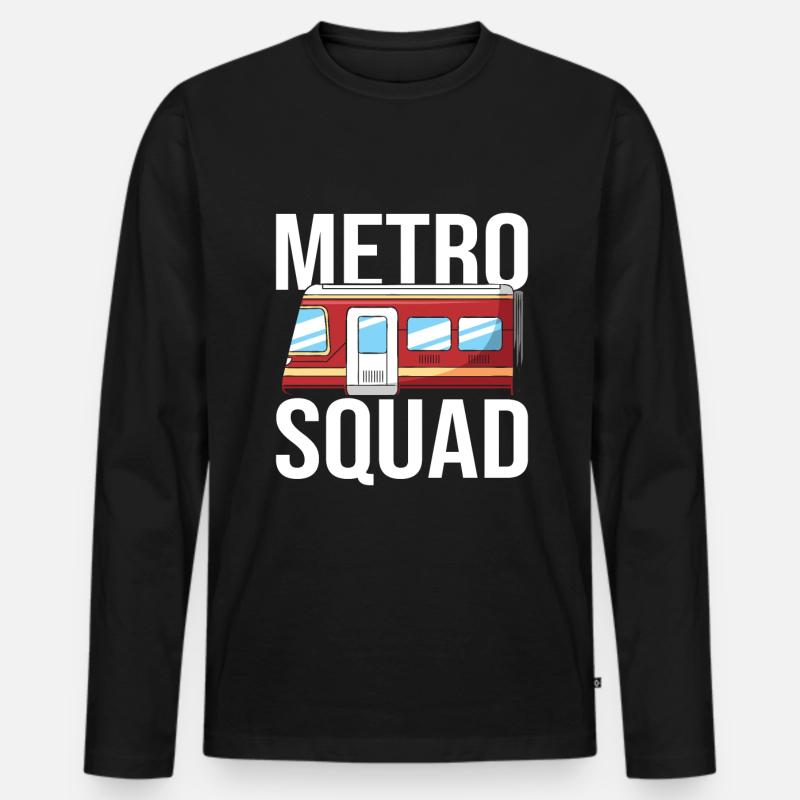 U Bahn Fahrer Kader - Männer Premium Bio Langarmshirt - Schwarz