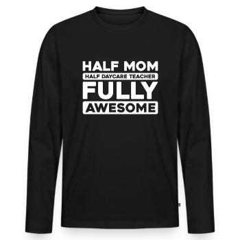 Institutrice de maternelle, assistante maternelle, assistante maternelle - T-shirt manches longues Premium bio Homme - noir - Devant - Nico (187cm)