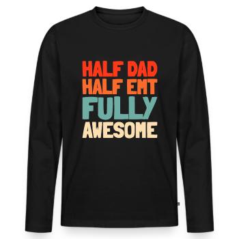 Ambulance Service Paramedic Paramedic - Men's Premium Organic Long Sleeve Shirt - black - Front - Nico (187cm)