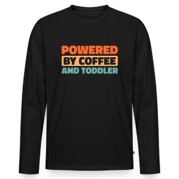 Maternelle Institutrice Assistante maternelle Café - T-shirt manches longues Premium bio Homme - noir - Devant - Nico (187cm)
