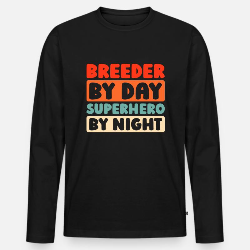 Züchter - Männer Premium Bio Langarmshirt - Schwarz