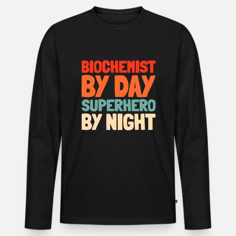 Biochemiker - Männer Premium Bio Langarmshirt - Schwarz