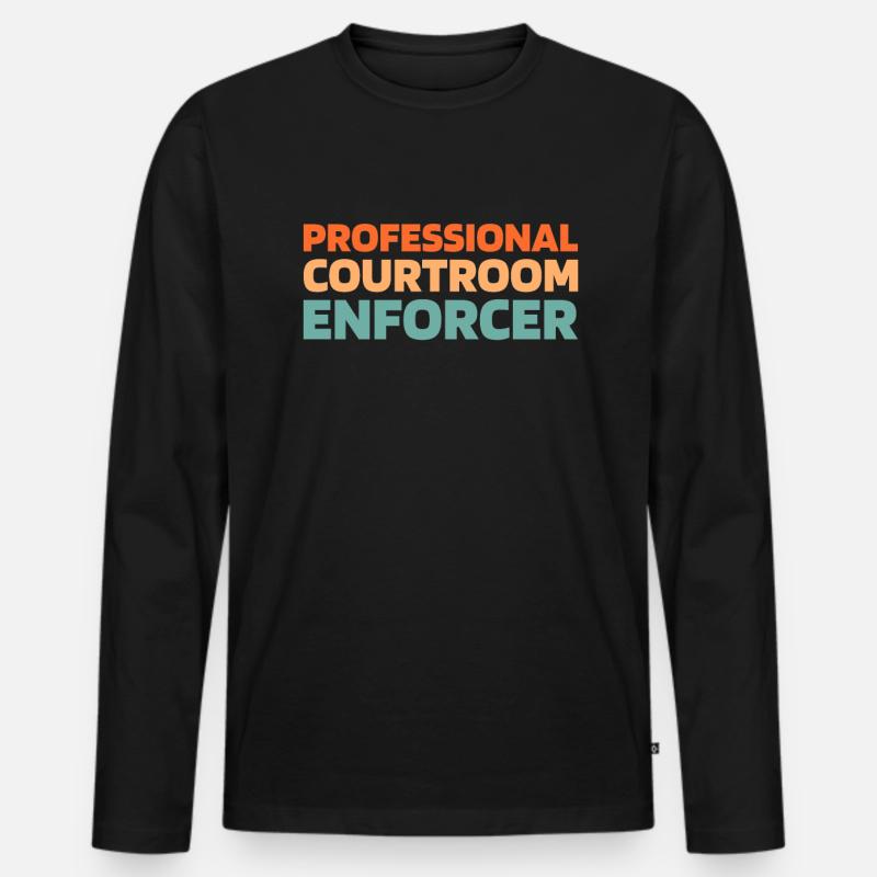 Gerichtsvollzieher - Männer Premium Bio Langarmshirt - Schwarz