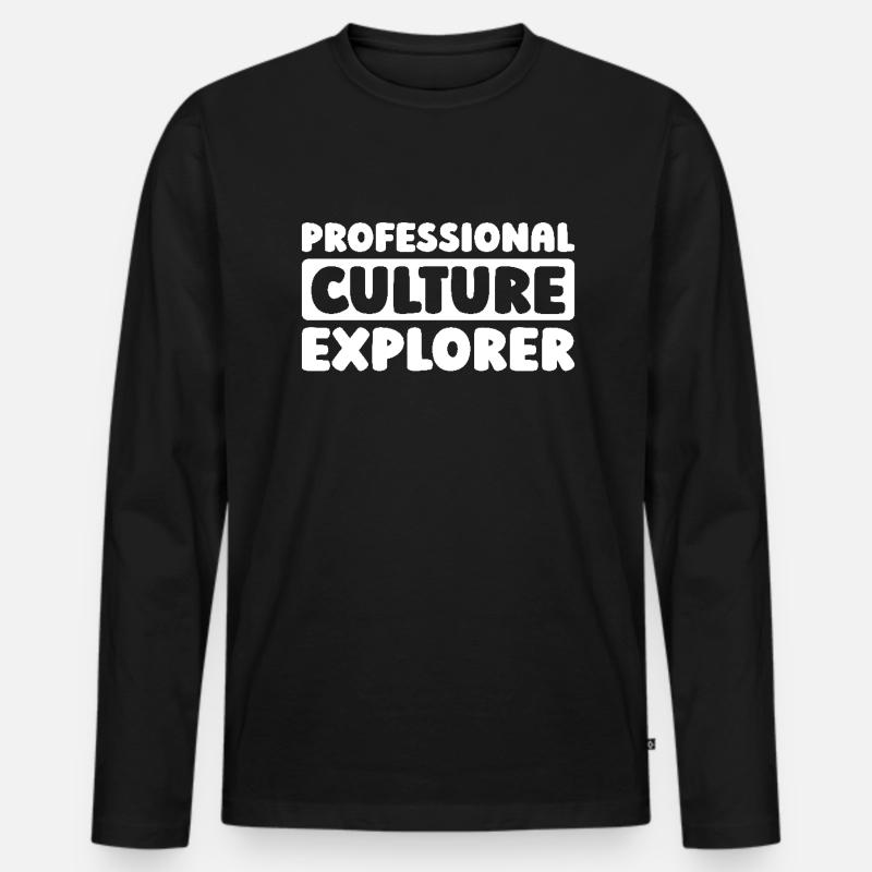 Ethnologe - Männer Premium Bio Langarmshirt - Schwarz