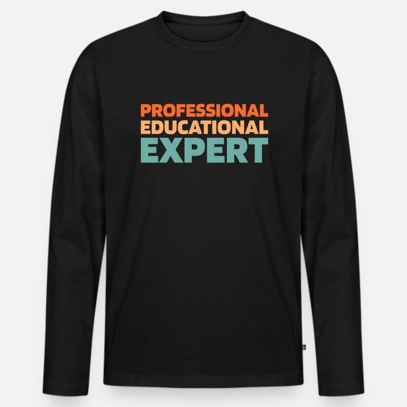 Pädagoge - Männer Premium Bio Langarmshirt - Schwarz