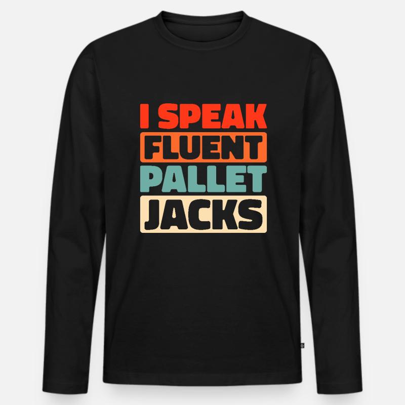 Gabelstapler Staplerfahrer - Männer Premium Bio Langarmshirt - Schwarz