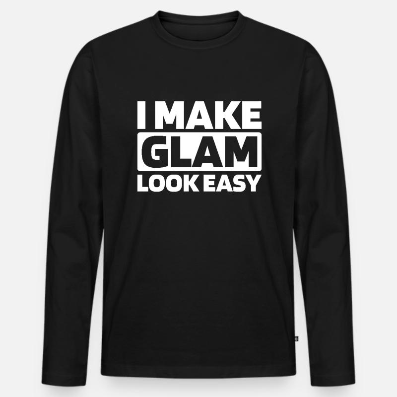 Kosmetikerin - Männer Premium Bio Langarmshirt - Schwarz