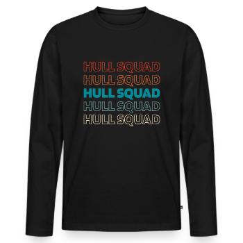 Brewer Squad - Men's Premium Organic Long Sleeve Shirt - black - Front - Nico (187cm)
