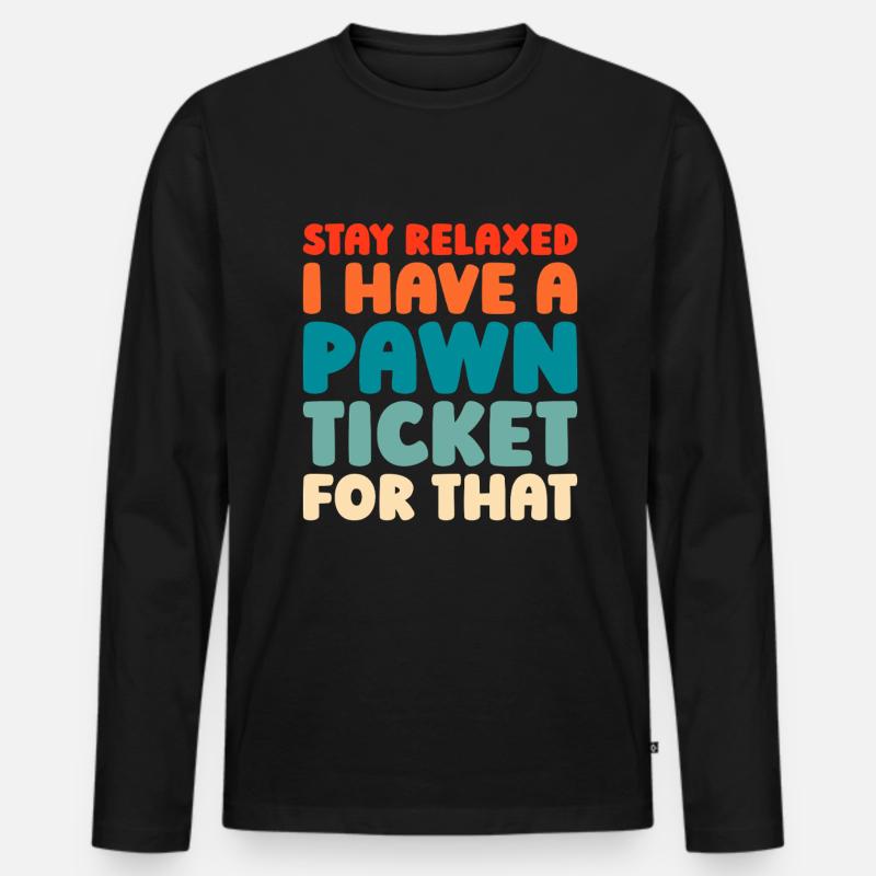 Pfandleiher - Männer Premium Bio Langarmshirt - Schwarz
