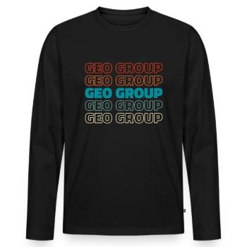 Geography Teacher Geo Teacher Team - Men's Premium Organic Long Sleeve Shirt - black - Front - Nico (187cm)