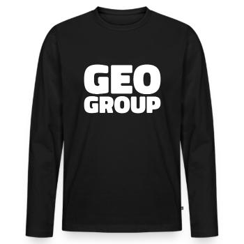 Geography Teacher Geo Teacher Team - Men's Premium Organic Long Sleeve Shirt - black - Front - Nico (187cm)