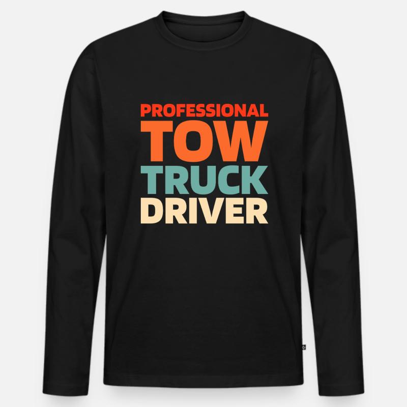 Abschleppdienst Abschlepper - Männer Premium Bio Langarmshirt - Schwarz