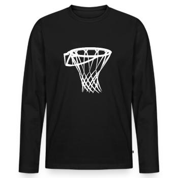 Basketball basket - Men's Premium Organic Long Sleeve Shirt - black - Front - Nico (187cm)