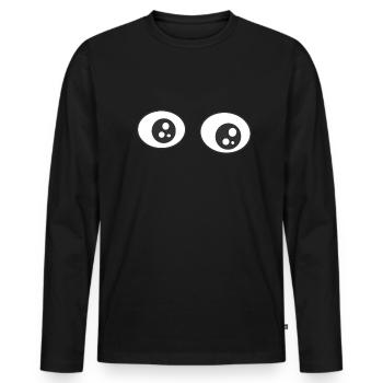 Eyes of the eyesight object - Men's Premium Organic Long Sleeve Shirt - black - Front - Nico (187cm)