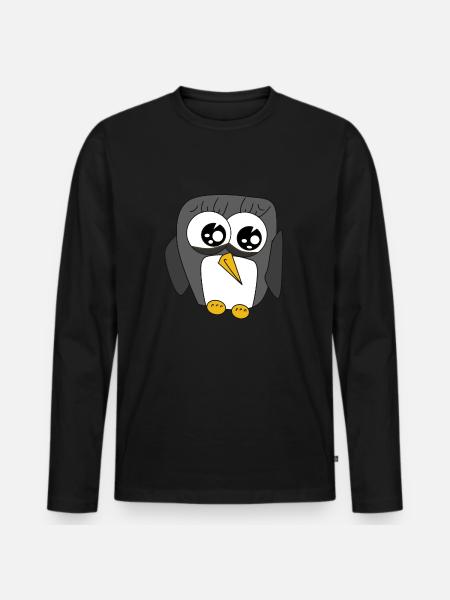 Pingouin adélaïde - T-shirt manches longues Premium bio Homme - noir