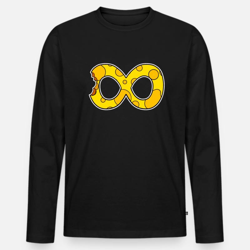 Käse Unendlich Smbol - Männer Premium Bio Langarmshirt - Schwarz