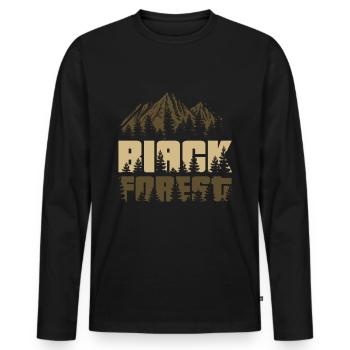 Black Forest Black Forest - Men's Premium Organic Long Sleeve Shirt - black - Front - Nico (187cm)