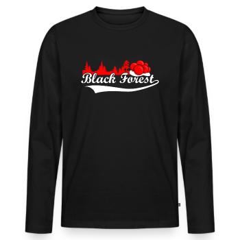 Black Forest Black Forest - Men's Premium Organic Long Sleeve Shirt - black - Front - Nico (187cm)