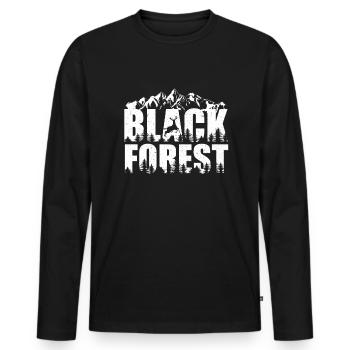 Black Forest Black Forest - Men's Premium Organic Long Sleeve Shirt - black - Front - Nico (187cm)