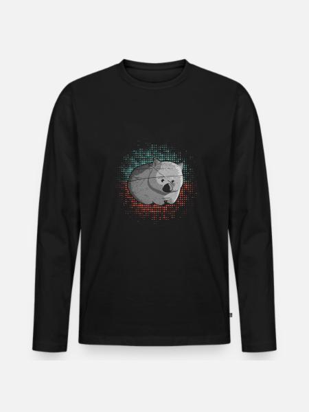 Australia wombat - Men's Premium Organic Long Sleeve Shirt - black