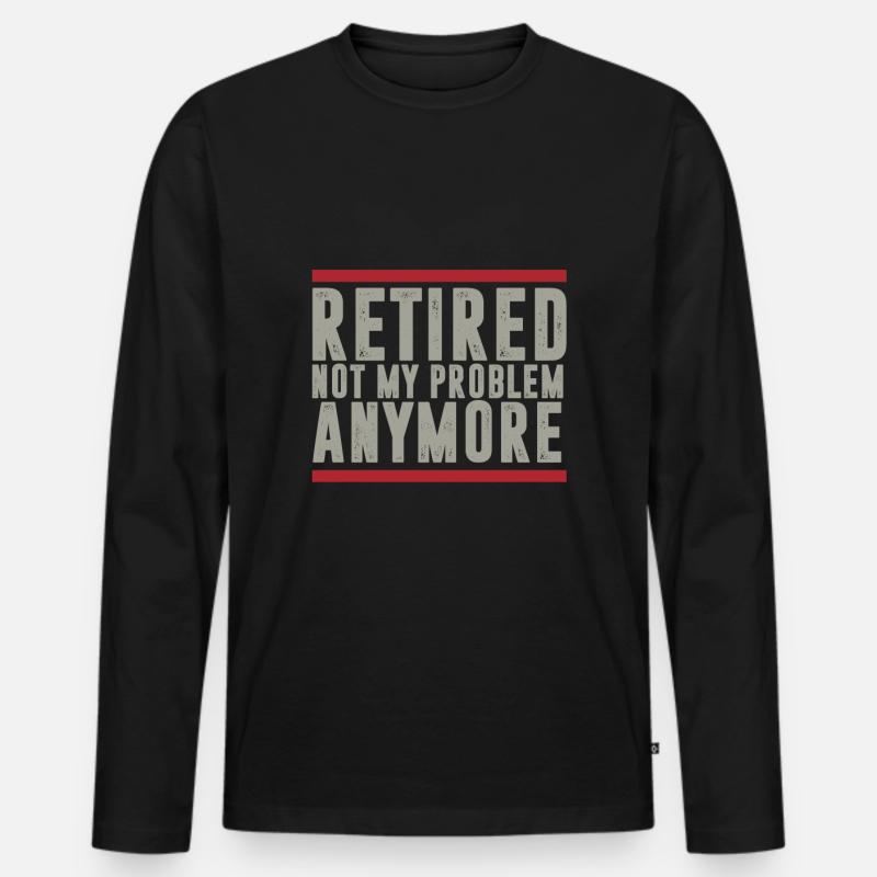 Rentner - Männer Premium Bio Langarmshirt - Schwarz