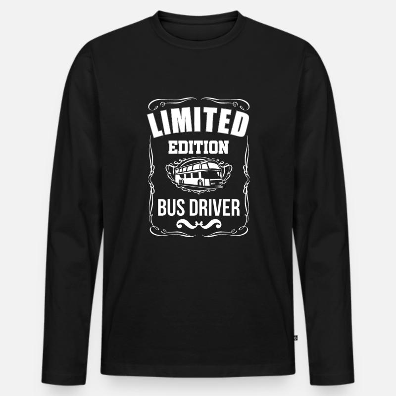 Bus Driver School Bus - Männer Premium Bio Langarmshirt - Schwarz
