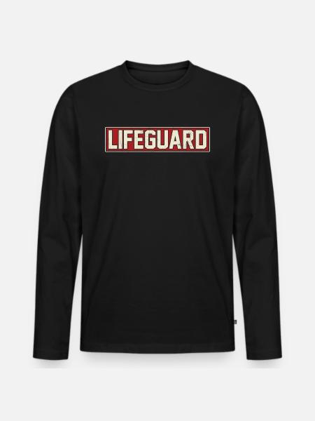 Nageur sauveteur - T-shirt manches longues Premium bio Homme - noir