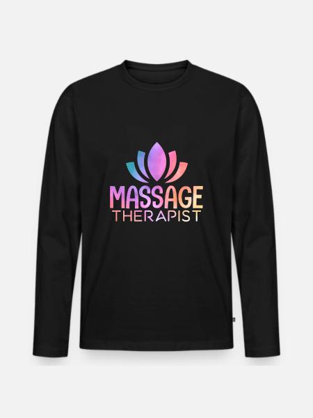 Massage Therapist - Männer Premium Bio Langarmshirt - Schwarz