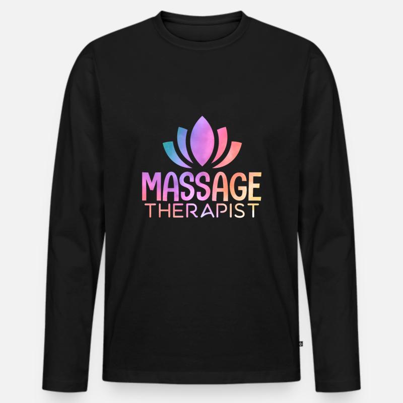 Massage Therapist - Männer Premium Bio Langarmshirt - Schwarz