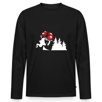 Black Forest Bollenhut Black Forest girl - Men's Premium Organic Long Sleeve Shirt - black - Front - Nico (187cm)
