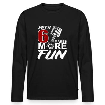 engine tuning funny saying auto car golf - Men's Premium Organic Long Sleeve Shirt - black - Front - Nico (187cm)