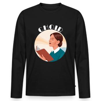 Chorleiter Musik Lustiger Musiklehrer Maestro - Männer Premium Bio Langarmshirt - Schwarz - Vorne - Nico (187cm)