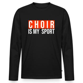 Chorleiter Musik Lustiger Musiklehrer Maestro - Männer Premium Bio Langarmshirt - Schwarz - Vorne - Nico (187cm)