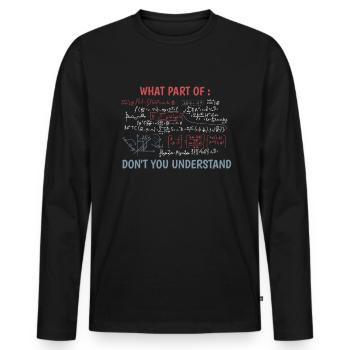 Lustige Komplexe Gleichung Mathematiklehrer - Männer Premium Bio Langarmshirt - Schwarz - Vorne - Nico (187cm)