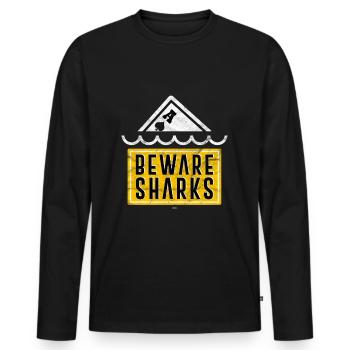 COOL POKERSHIRT ROYAL FLUSH POKER HAI POISON - Men's Premium Organic Long Sleeve Shirt - black - Front - Nico (187cm)