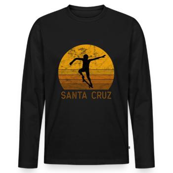 SANTA CRUZ SKATEBOARD GESCHENKE WEIHNACHTEN - Männer Premium Bio Langarmshirt - Schwarz - Vorne - Nico (187cm)