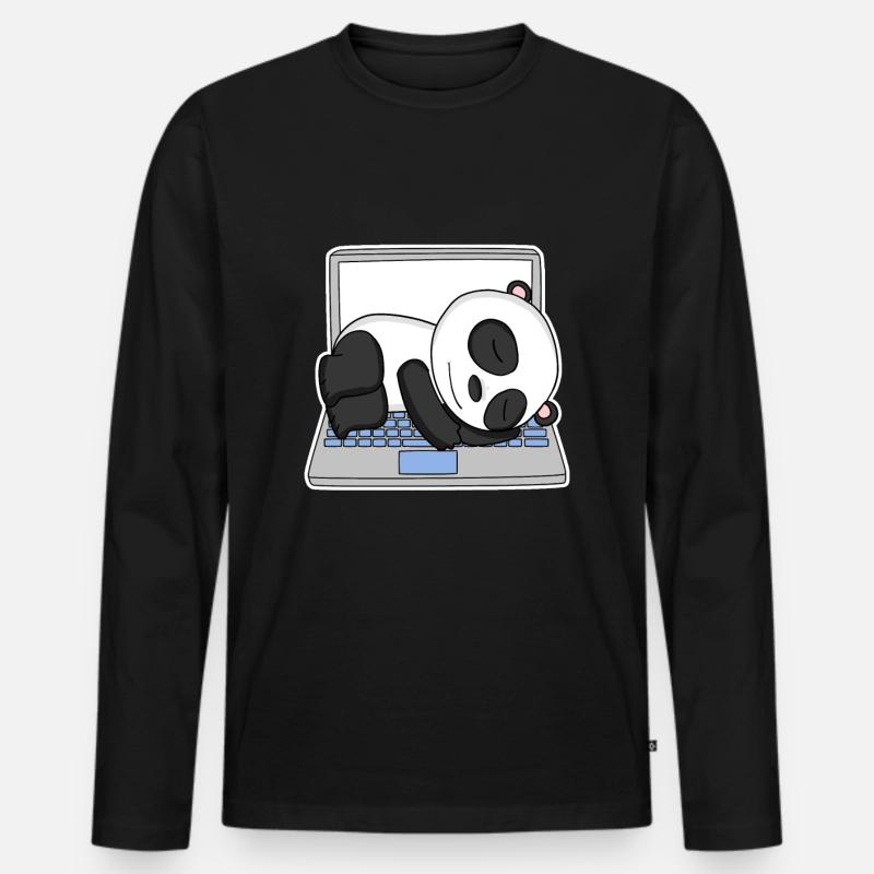 Computer Nerd Programmierer Herren Geschenk - Männer Premium Bio Langarmshirt - Schwarz
