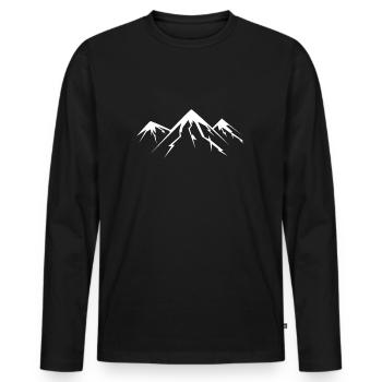 Berg Berge - Männer Premium Bio Langarmshirt - Schwarz - Vorne - Nico (187cm)