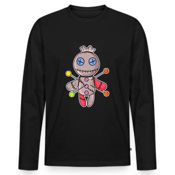 Voodoo doll - Männer Premium Bio Langarmshirt - Schwarz - Vorne - Nico (187cm)