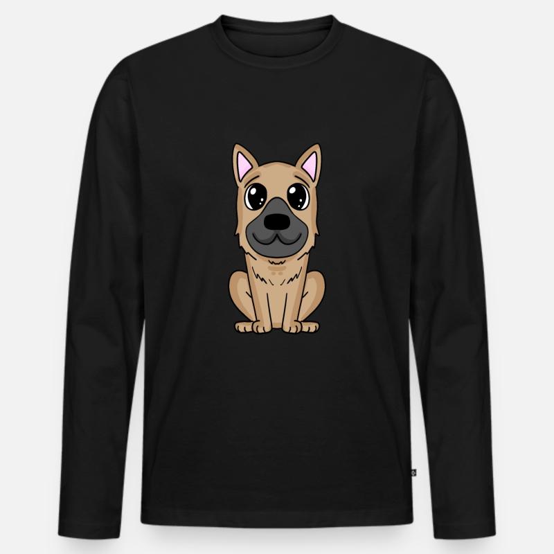 Deutscher Schäferhund - Männer Premium Bio Langarmshirt - Schwarz