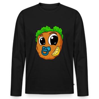 Baby Schnitzel - Men's Premium Organic Long Sleeve Shirt - black - Front - Nico (187cm)