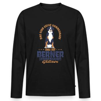 Das Sind Keine Hundehaare Berner Sennenhund - Männer Premium Bio Langarmshirt - Schwarz - Vorne - Nico (187cm)