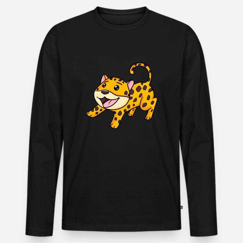 Jaguar - Männer Premium Bio Langarmshirt - Schwarz
